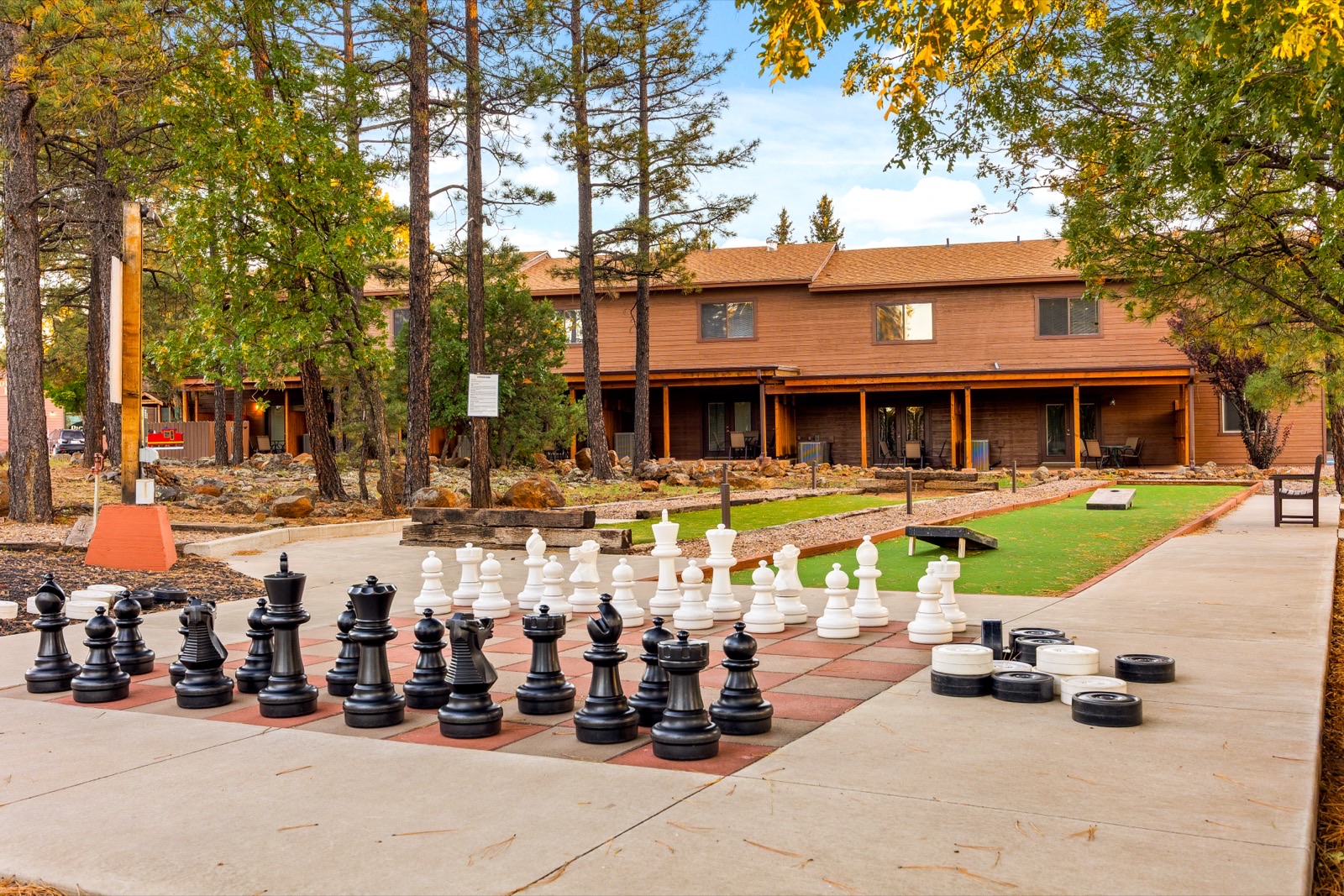 Giant outdoor chess set